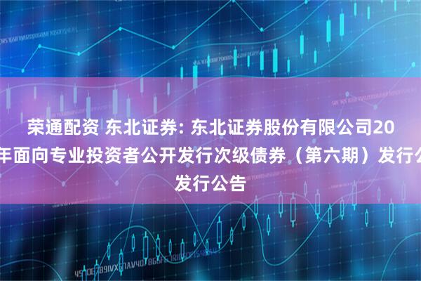 荣通配资 东北证券: 东北证券股份有限公司2025年面向专业投资者公开发行次级债券（第六期）发行公告