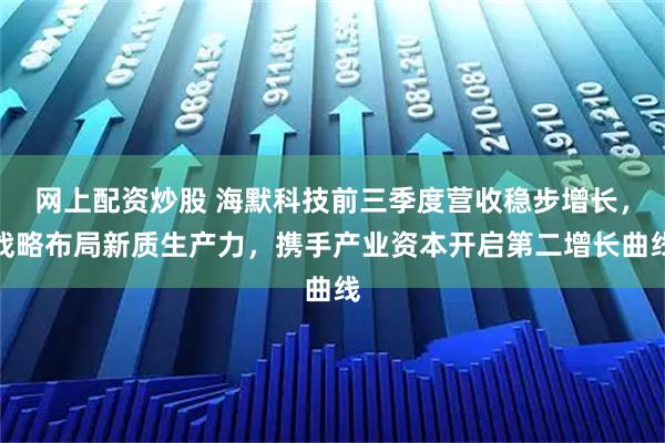 网上配资炒股 海默科技前三季度营收稳步增长，战略布局新质生产力，携手产业资本开启第二增长曲线
